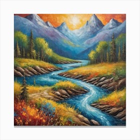 sring moment  in the valley Canvas Print