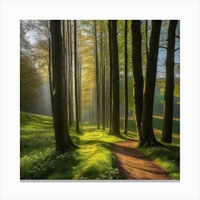 Path In The Woods 13 Canvas Print