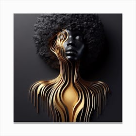 Portrait Of A Black Woman Canvas Print