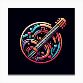 Guitar Logo Canvas Print