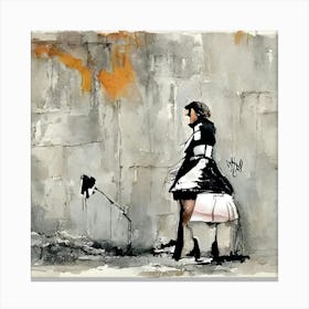 'The Girl With The Bird' Canvas Print