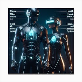Cyborg Couple 1 Canvas Print