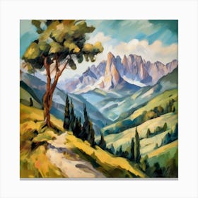 Dolomite Landscape Canvas Print