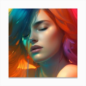 Colorful Girl Canvas Print