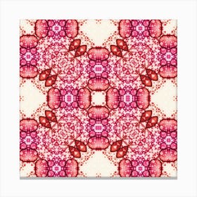 Pink And Red Dense Pattern Canvas Print