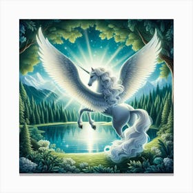 White Unicorn 1 Canvas Print