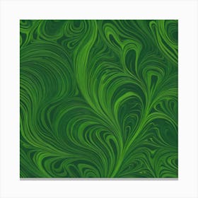 Green Swirls Canvas Print