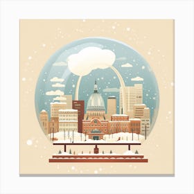 St Louis Missouri Usa Snowglobe Canvas Print