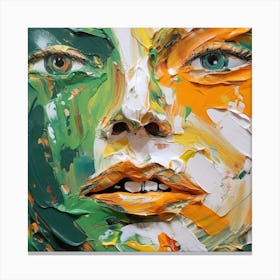 Abstract Of A Woman'S Face 3 Canvas Print