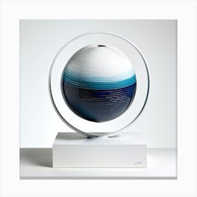 Blue And White Sphere 1 Canvas Print