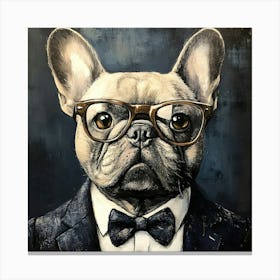 This Frenchie Is All Business 2 Canvas Print