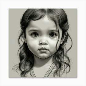 Portrait Of A Little Girl 1 Canvas Print