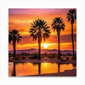 Sunset In The Desert 2 Canvas Print