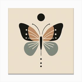 Boho Minimalist Butterfly Sq 2 Canvas Print