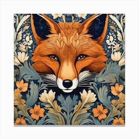 william morris fox art Canvas Print