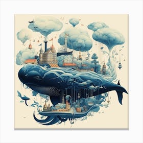 Whales In The Sky Canvas Print