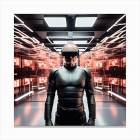 Futuristic Man In Futuristic Suit 57 Canvas Print