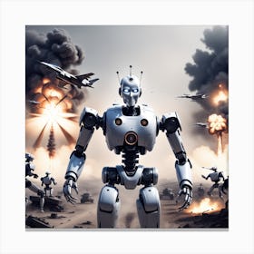 Robots In The Desert 10 Canvas Print