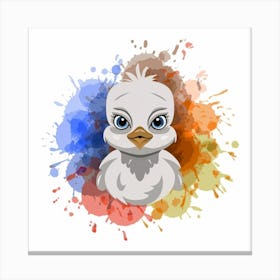 Watercolor Chicken Canvas Print