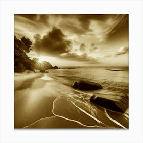 Sunset On The Beach 944 Canvas Print