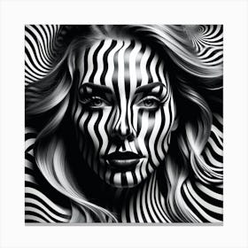 Black And White Zebra Print 1 Canvas Print