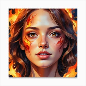 Fire Girl 4 Canvas Print