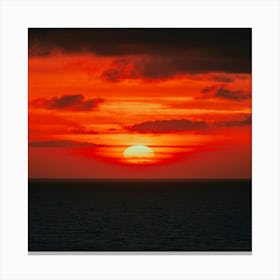 Sunset Over The Ocean Canvas Print