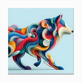 3d Wolf 3 Canvas Print