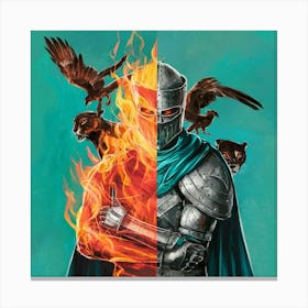 Knight Of Fire Canvas Print