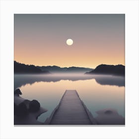 Pier In The Mist Canvas Print