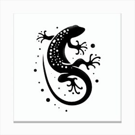 Elegant Silhouette of Lizard 2 Canvas Print