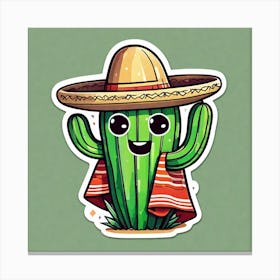 Cactus Sticker 16 Canvas Print