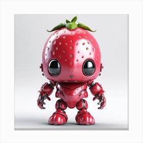 Strawberry Robot Canvas Print