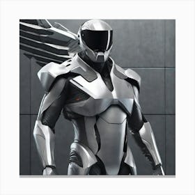 Futuristic Man With Wings Canvas Print