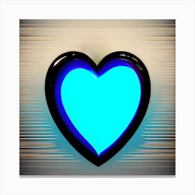 Blue Heart Stock Videos & Royalty-Free Footage Canvas Print