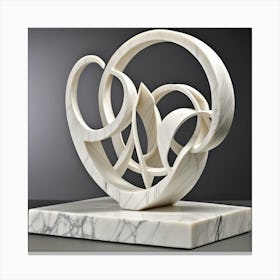 White Marble Sculpture 2 Canvas Print