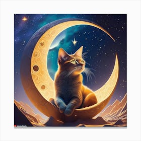 Firefly Cat In The Moon 41444 Canvas Print