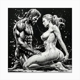 Nude Couple Canvas Print
