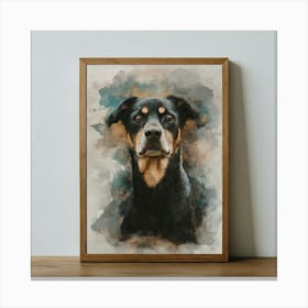 Rottweiler Portrait Canvas Print