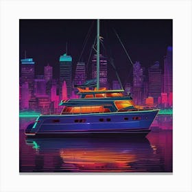 Neon Cityscape Canvas Print