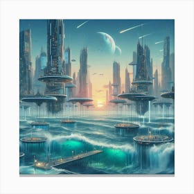 Futuristic City 37 Canvas Print