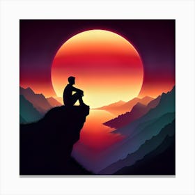 Sunset In The Mountains Canvas Print