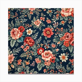 Beautiful Fabric With Floral Patttern 723133205 Canvas Print