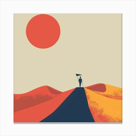 Man In The Desert Canvas Print