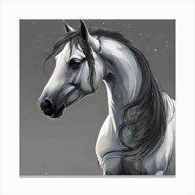 White Horse 1 Canvas Print