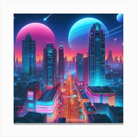 Futuristic City Canvas Print