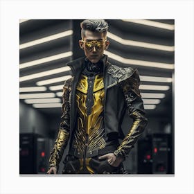 Man in suit with sunglass Canvas Print