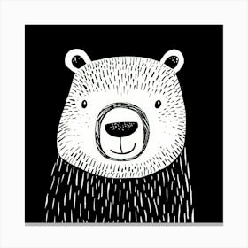 Bear Illustration Canvas Print