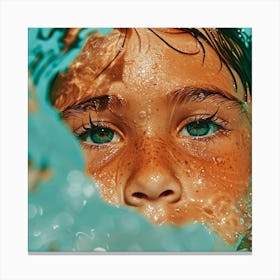 Child In The Water Canvas Print