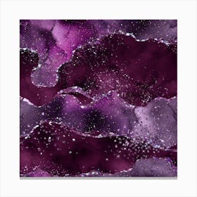 Purple Starry Agate Texture 06 1 Canvas Print